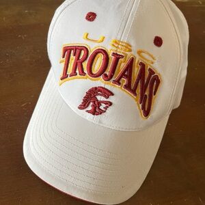USC Trojans Top of the World Cardinal and Gold white Strapback Hat Cap
